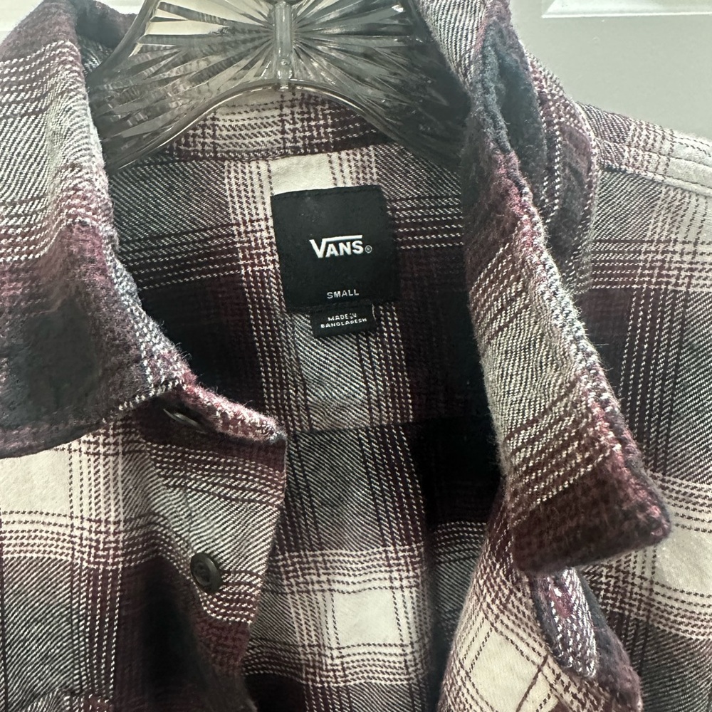Vans Burgundy and Cream Plaid Shirt - Picture 3 of 4